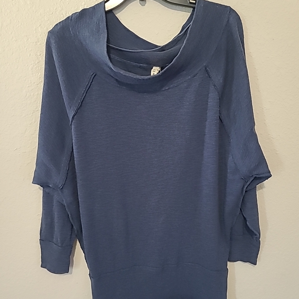 Free People Blue Blouse